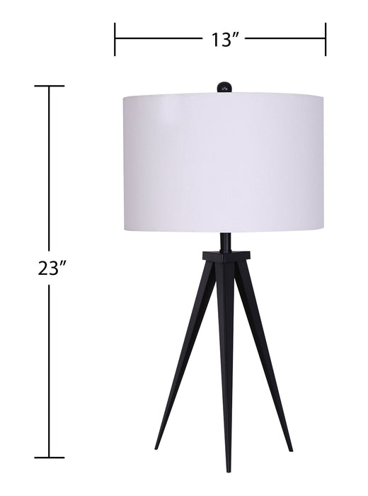 Skyler Matte Black 3-Piece Set, Floor and Two Table Lamps