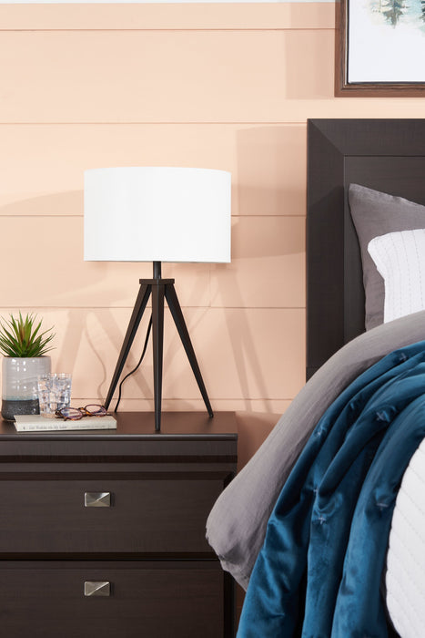 Skyler Matte Black 3-Piece Set, Floor and Two Table Lamps