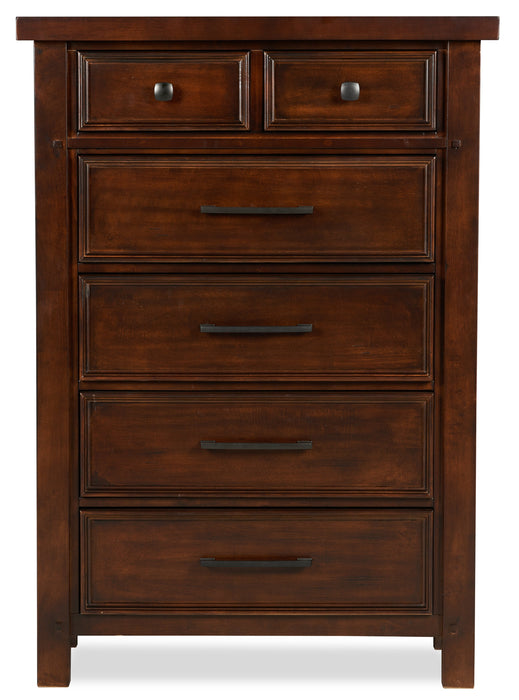 Sonoma Bedroom Chest of Drawers, 6-Drawer, 38\"W x 54\"H - Mango Brown