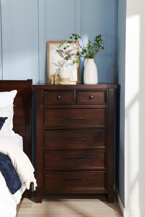 Sonoma Bedroom Chest of Drawers, 6-Drawer, 38\"W x 54\"H - Mango Brown
