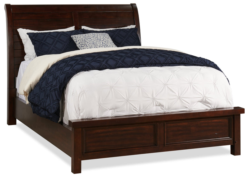 Sonoma 5pc Bedroom Set with Storage Bed, Dresser & Mirror, Mango Brown - King Size