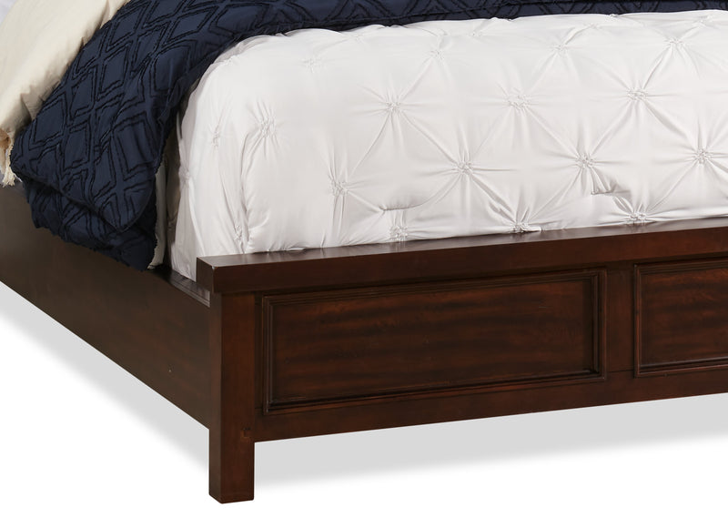 Sonoma Panel Bed with Headboard & Frame, Mango Brown - Queen Size