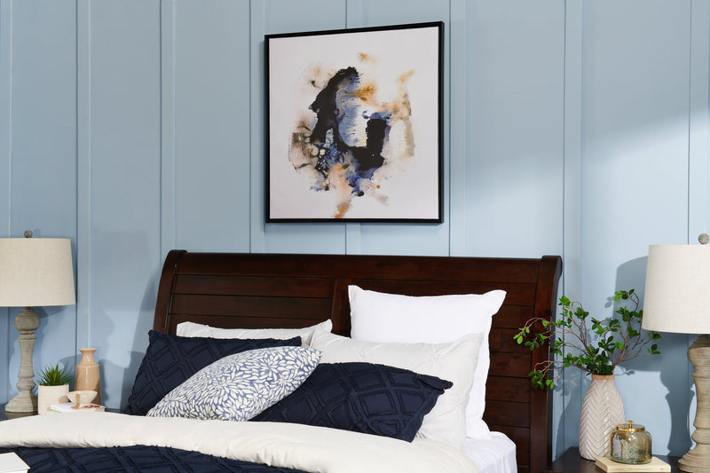 Sonoma Panel Bed with Headboard & Frame, Mango Brown - Queen Size