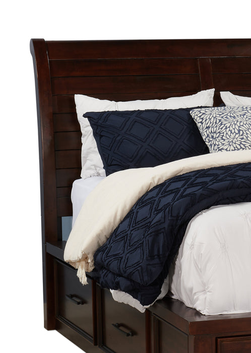 Sonoma Platform Storage Bed with Headboard & Frame, Mango Brown - King Size