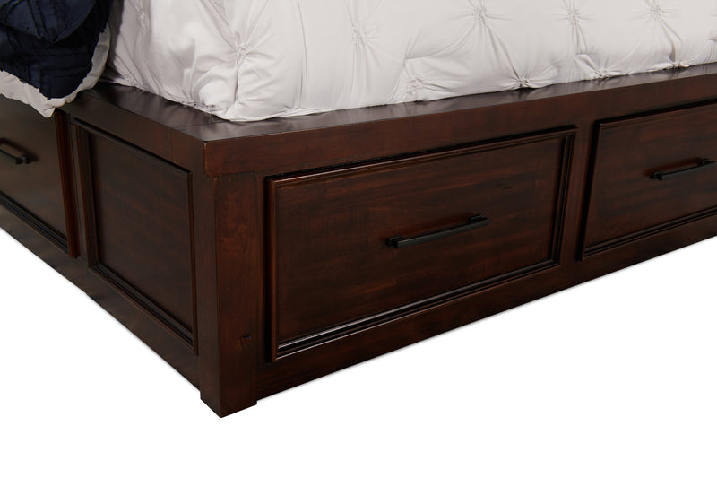 Sonoma Platform Storage Bed with Headboard & Frame, Mango Brown - Queen Size