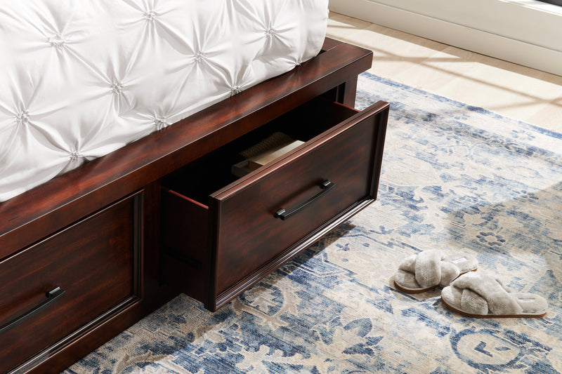 Sonoma Platform Storage Bed with Headboard & Frame, Mango Brown - Queen Size