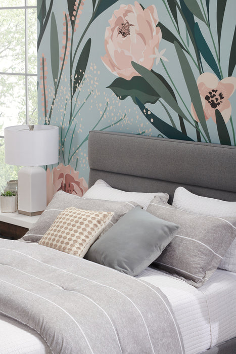 Stripes 3-Piece King Comforter Set - Grey