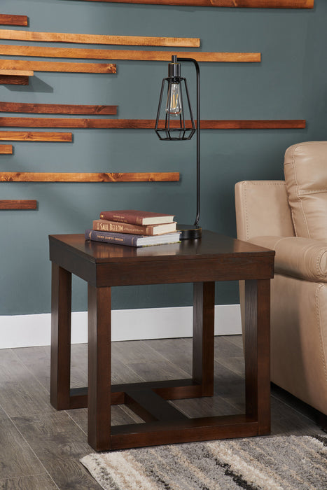 Watson 24\" Contemporary End Table - Dark Brown Wood