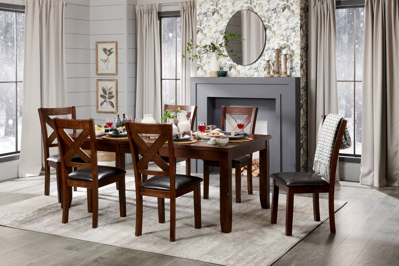 Talia Dining Table with 60-78\"W Extension - Brown