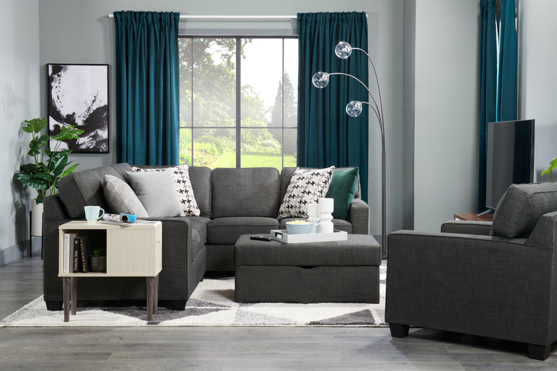 Torry 11.5\" Chairside Table with Cabinet - Ivory