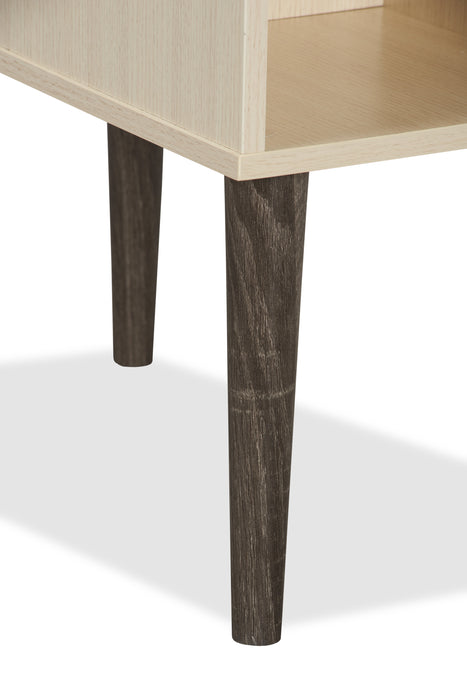 Torry 11.5\" Chairside Table with Cabinet - Ivory