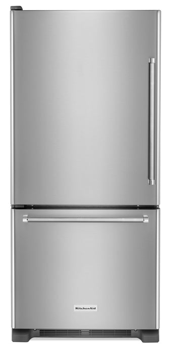 KitchenAid 19 Cu. Ft. Bottom-Mount Refrigerator with Left Door Swing- Stainless Steel