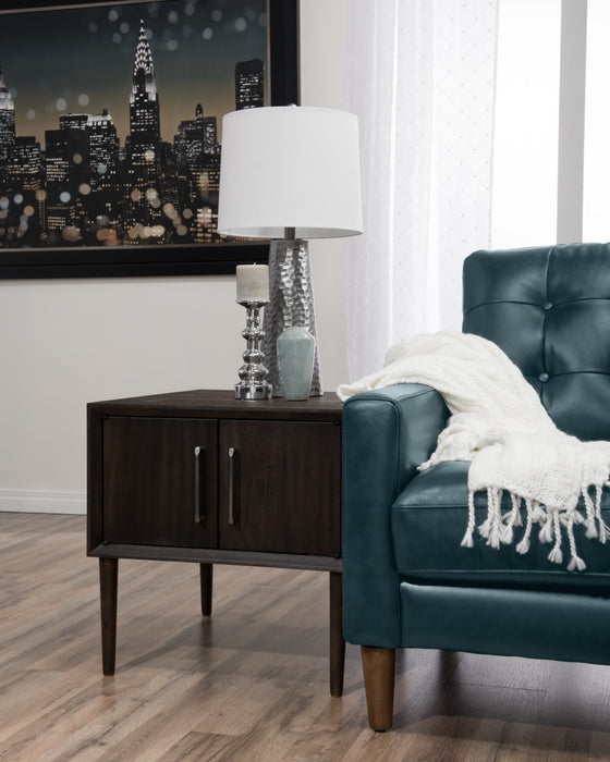 26\" Vintage Hammered Metal Table Lamp