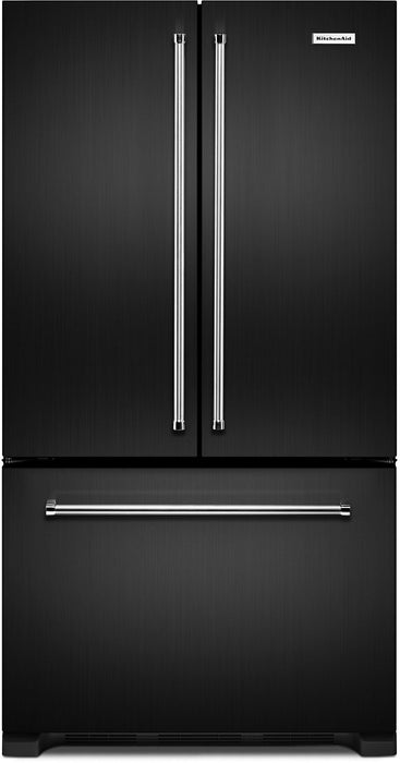 KitchenAid 36\" 22 Cu. Ft. French-Door Refrigerator - Black Stainless Steel PrintShield™ Finish - KRFC302EBS