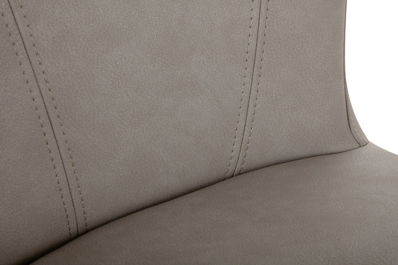 Quinn Barstool with Vegan Leather Fabric - Taupe