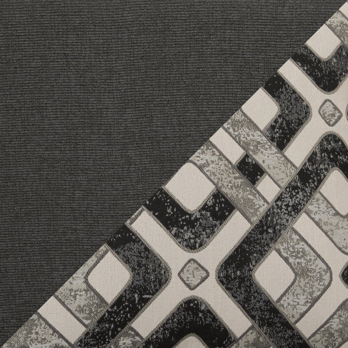 Made in Canada Verona 2-Piece Left-Facing Linen-Look Fabric Sectional with Removable Cushions - Charcoal Grey