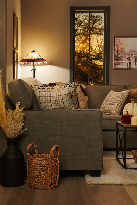 Walter 62\" Tiffany Style Hand-Blown Glass Floor Lamp