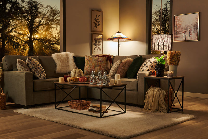 Walter 62\" Tiffany Style Hand-Blown Glass Floor Lamp