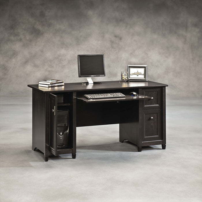 Edge Water 59\" Computer Office Desk with 3-Drawers & Cabinet - Estate Black