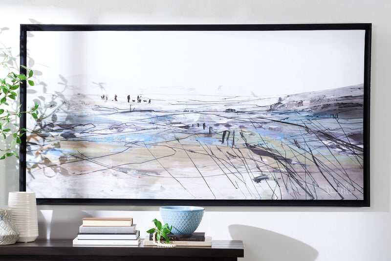 Acrylic Walk By Lake - 32\" x 62\"