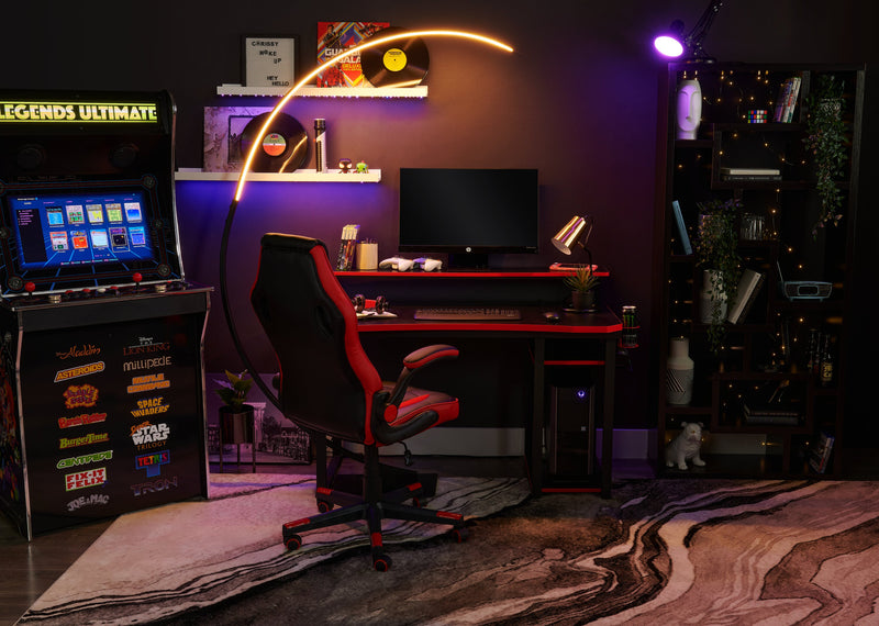 Zeus 72\" Matte Black LED Floor Lamp