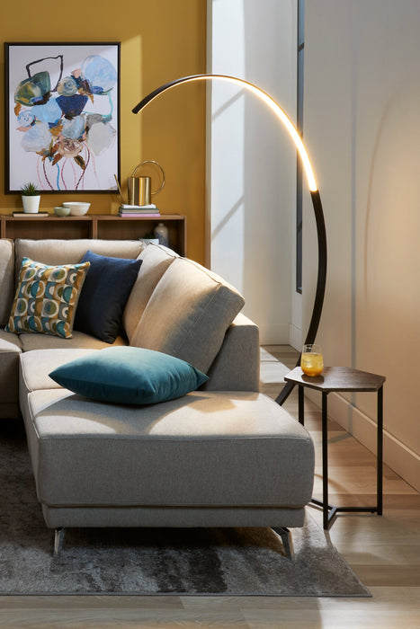 Zeus 72\" Matte Black LED Floor Lamp