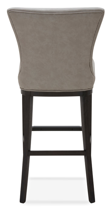 Quinn Barstool with Vegan Leather Fabric - Taupe