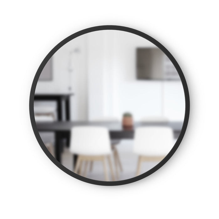Umbra Hub Decorative Round 24\" x 24\" Wall Mirror - Black