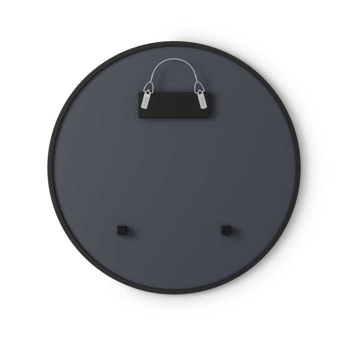 Umbra Hub Decorative Round 24\" x 24\" Wall Mirror - Black