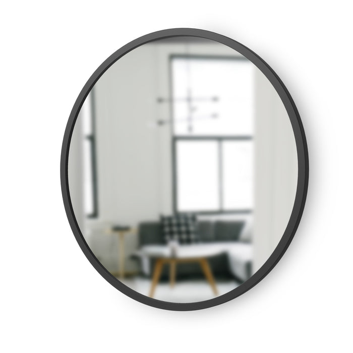 Umbra Hub Decorative Round 24\" x 24\" Wall Mirror - Black