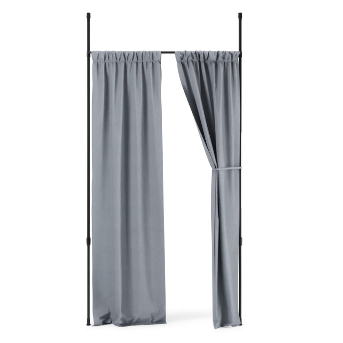 Umbra Anywhere Matte Black Expandable Curtain Rod and Room Divider - 36\"-66\" 