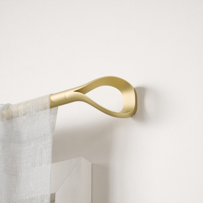 Umbra Loop Gold Expandable 1\" Curtain Rod - 42\"-120\" 