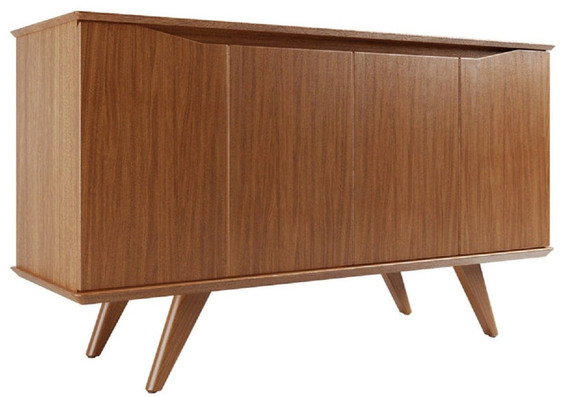 Manhattan Comfort Tudor 53.15” Sideboard with 4 Shelves - Maple Cream