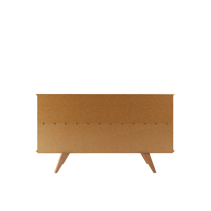 Manhattan Comfort Tudor 53.15” Sideboard with 4 Shelves - Maple Cream
