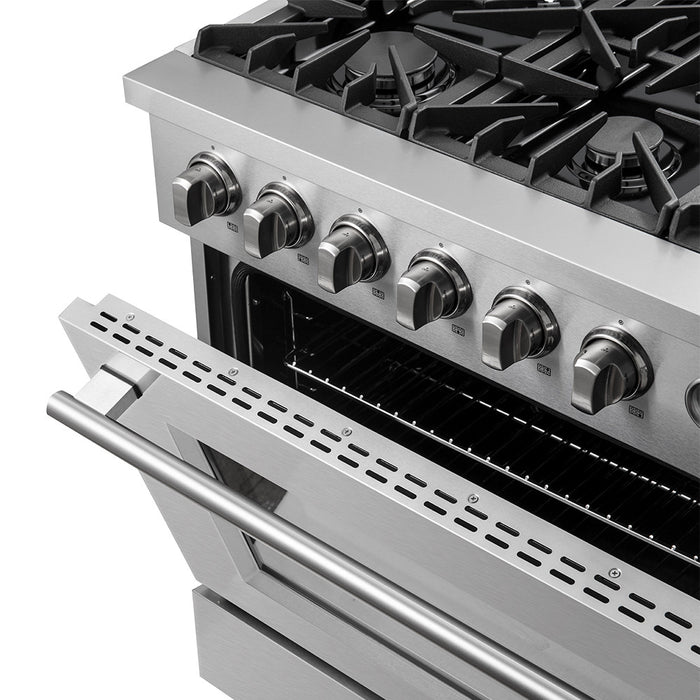 Forno Marco 36-inch Gas Range Stainless Steel, 4.32 cu.ft. -FFSGS6277-36