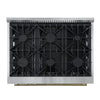 Forno Marco 36-inch Gas Range, Black ,4.32 cu.ft - FFSGS6277-36BLK | Cuisiniere a gaz Marco 36 pouces noire, 4,32 pi³ – FFSGS6277-36BLK
