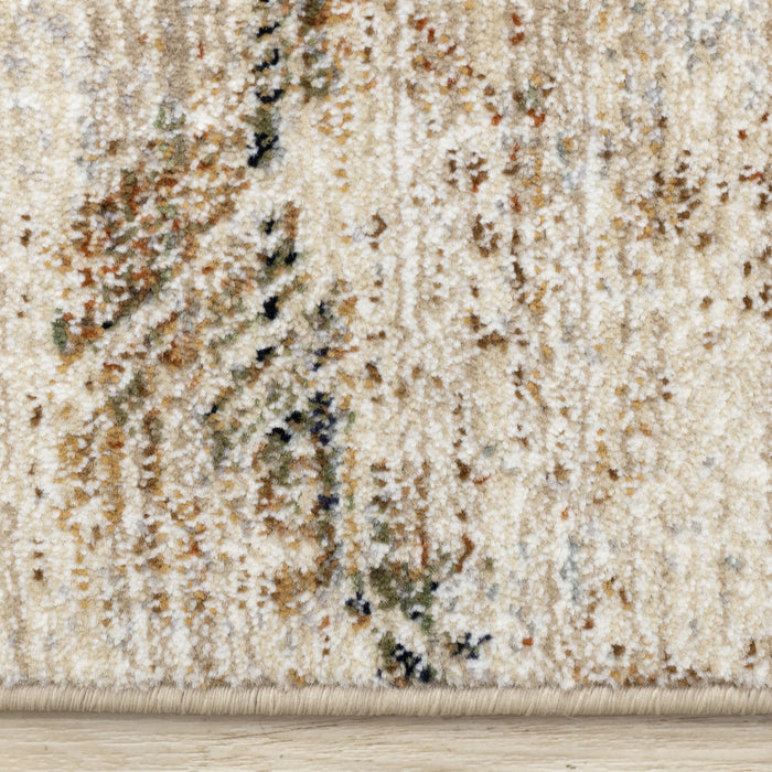 Sydney Beige Grey Cream Distressed Area Rug - 5'3\" x 7'10\"
