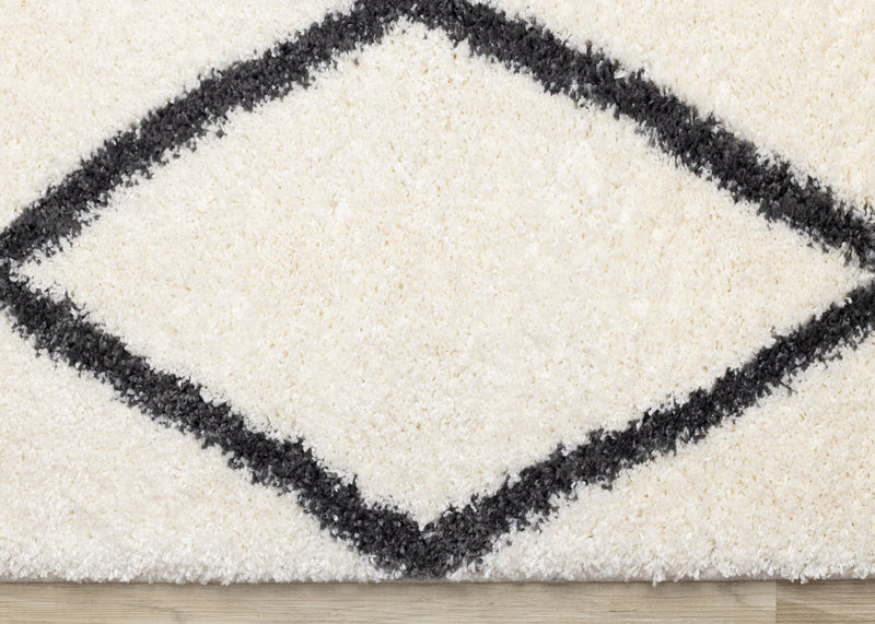 Fairmont White Grey Trellis Rug, 7'10\" x 10'6\" Indoor Area Rug