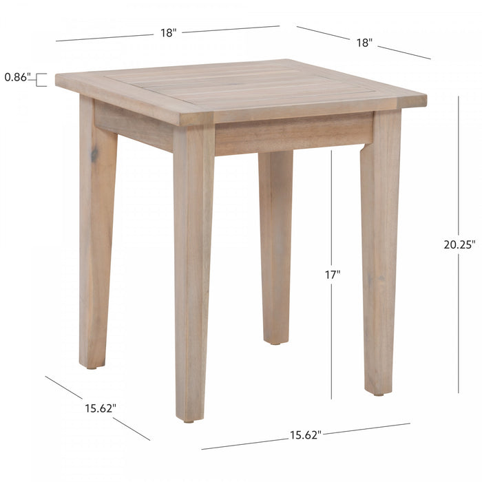 Teagon Outdoor Side Patio Occasional Table - Natural