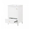 Puret 20 Inch Single Sink Bathroom Vanity with Door Shelf and Pull-Out Drawer, White | Puret Meuble-Lavabo Simple 20 po avec Etagere de Porte et Tiroir Coulissant, Blanc