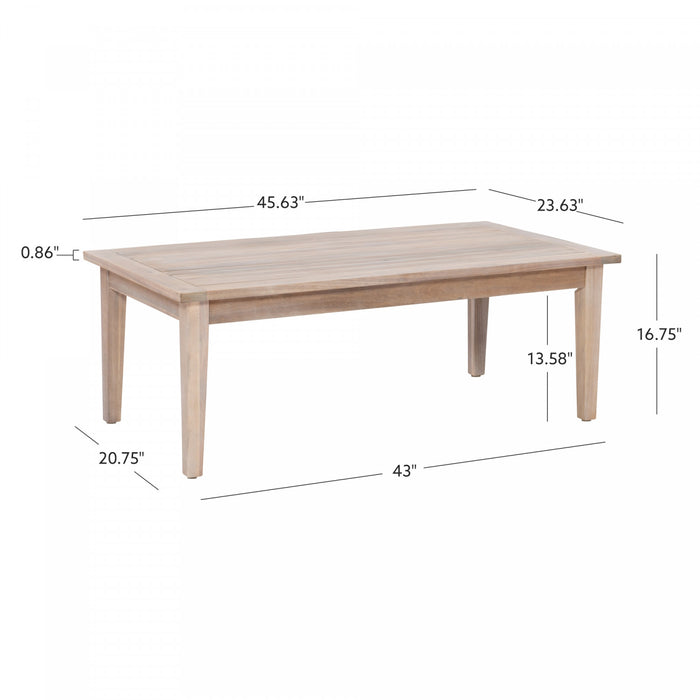 Teagon Outdoor Patio Coffee Table - Natural