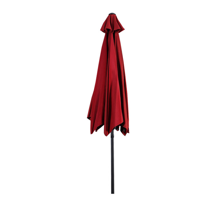 Costway 9FT Patio Umbrella Sun Shade Market Steel Tilt W/ Crank Yard Garden Burgundy