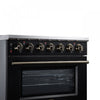 Forno Massimo 36 Inch Freestanding Electric Range, 5 radiant burners, 5.36 cu.ft., Black- FFSEL6020-36BLK | Cuisiniere electrique Massimo de 36 po, 5 foyers radiants, 5,36 pi³, noir – FFSEL6020-36BLK