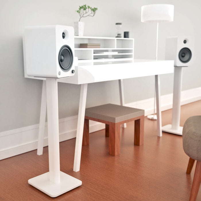 Kanto SP26PL 26\" Bookshelf Speaker Swiveling Floor Stands - Pair, White