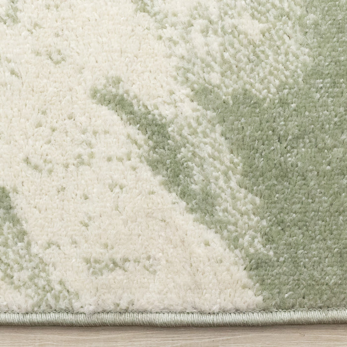 Ellis Floral Green Cream Area Rug - 7'10\" x 10'6\"