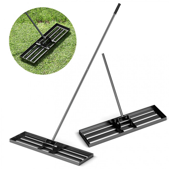 Costway Lawn Leveling Rake 36\" X 10\" Heavy Duty Level Lawn Tool For Garden Backyard/lawn Black