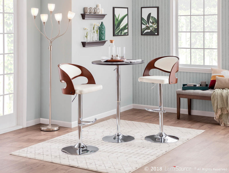 LumiSource Adjustable Contemporary Bar Dining Pub Table - Black