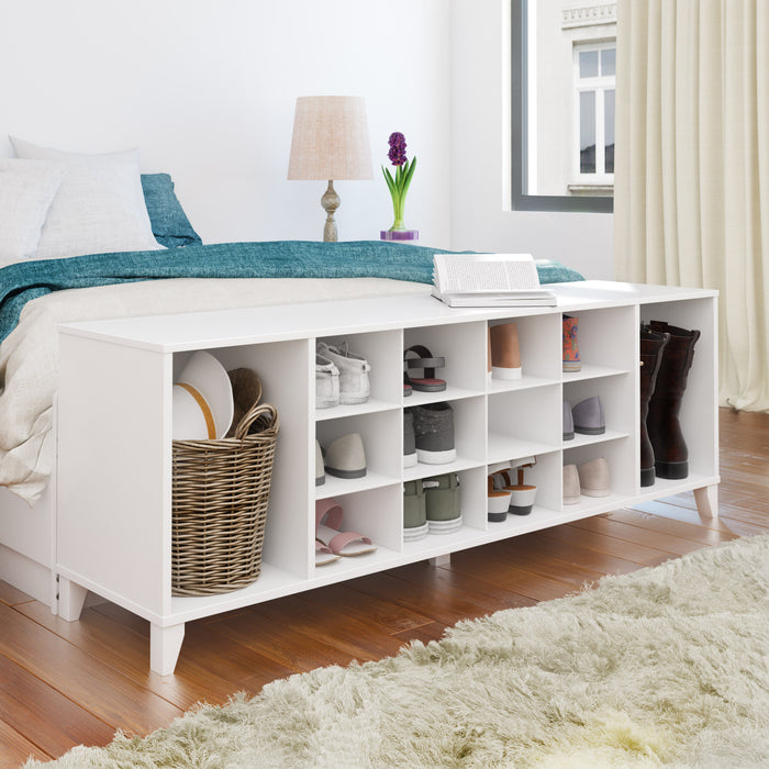 Prepac 60\" Shoe Bench - White