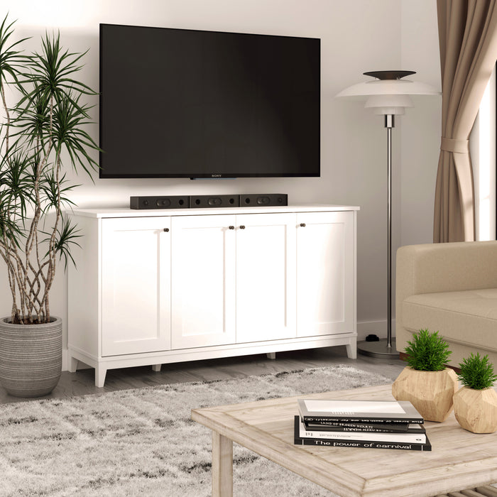 Prepac Yaletown 4-Door Buffet Console - White