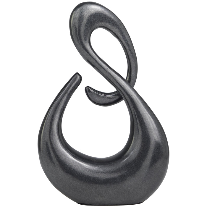 Metal 12\" Knot Sculpture - Black